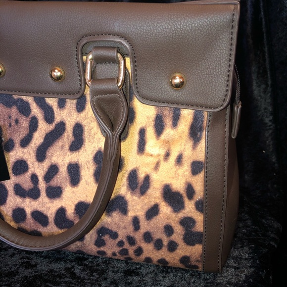 New Leopard and Brown Hand Bag - Picture 3 of 6